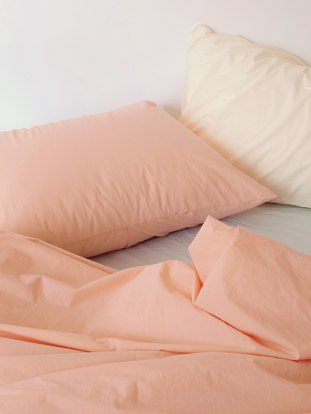 Peach pillow cover