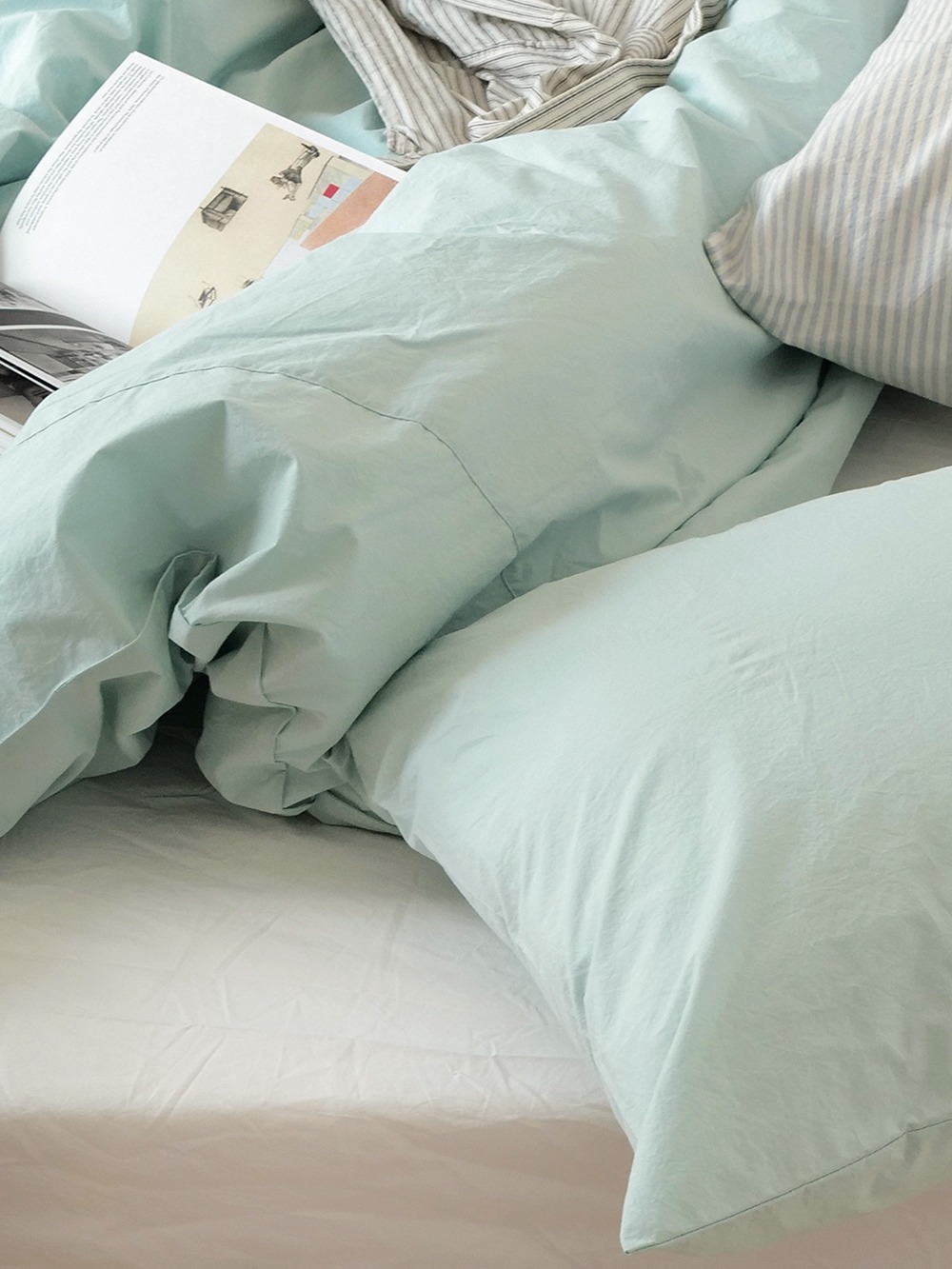 Mint pillow cover